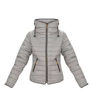 Pretty little thing Mara Grey puffer jacket. Nwt small